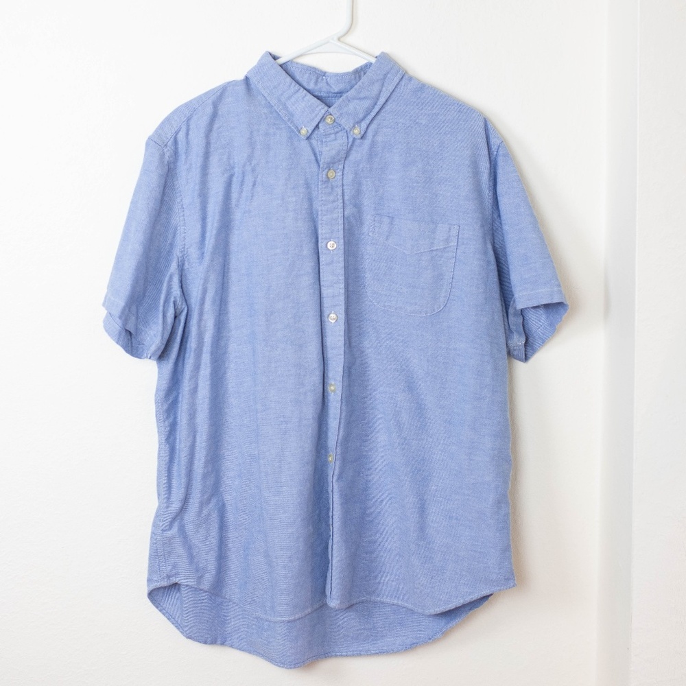 Gap Standard Fit Stretch Button Down Short Sleeve… - image 1